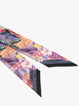 Zijden Lint Jungle 82x5,5cm Lancel Blauw charms A13877-vue-porte